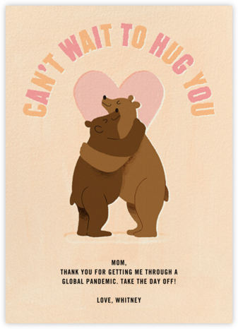Mama Bear Hug - Paperless Post - Covid Greeting Cards