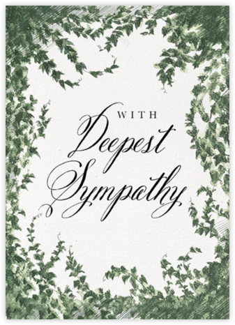 Climbing Ivy - Paperless Post - Sympathy Cards