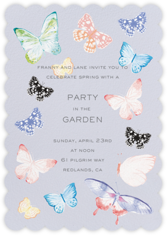 Butterfly Grove - Meri Meri - Animal birthday invitations