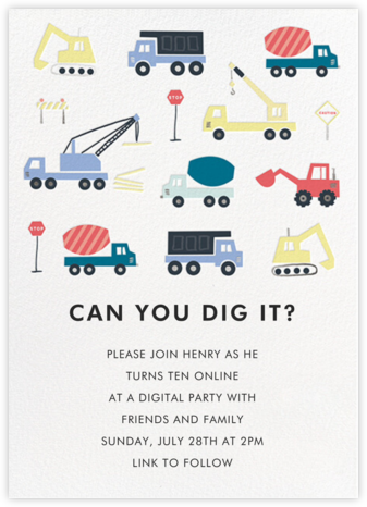 Dig It - Meri Meri - Online Party Invitations