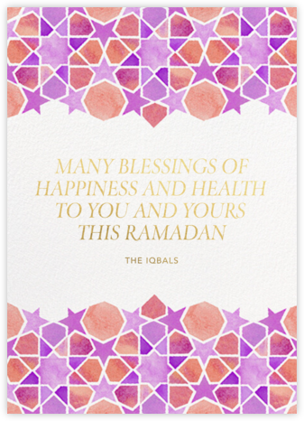 Starry Mosaic (Greeting) - Paperless Post - Ramadan and Eid Cards