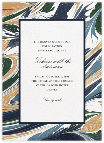 Marbled - Oscar de la Renta - Reception invitations