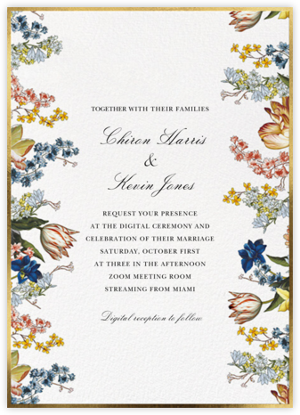 Adorned Aisle (Invitation) - White - Oscar de la Renta - Romantic wedding invitations 