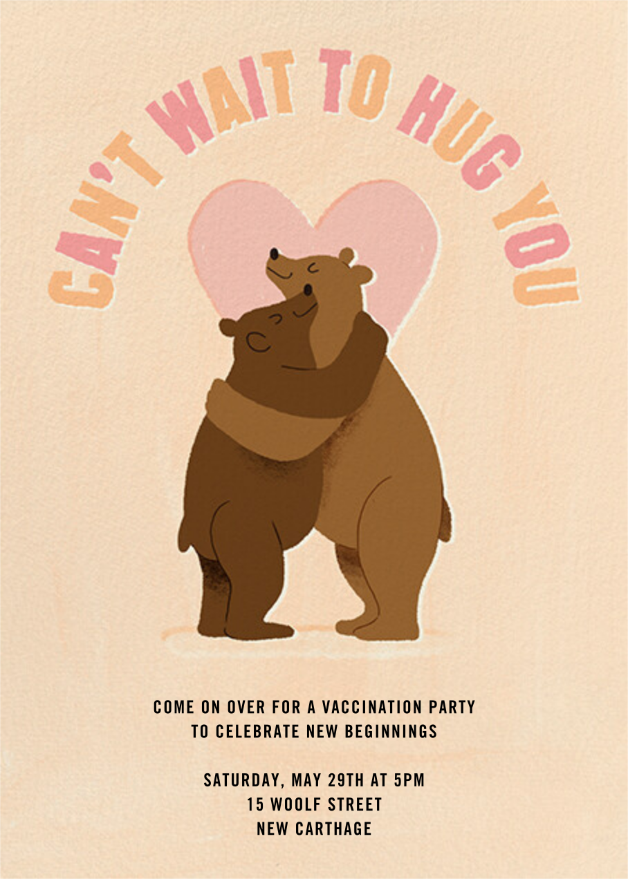 Mama Bear Hug | Send online instantly | RSVP tracking