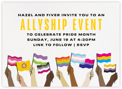 Flags Up - Paperless Post - Pride Party Invitations