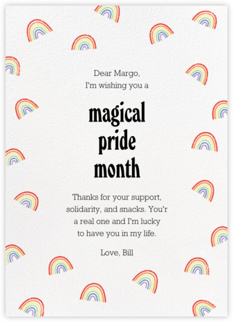 Raining Rainbows - Paperless Post - Pride Cards
