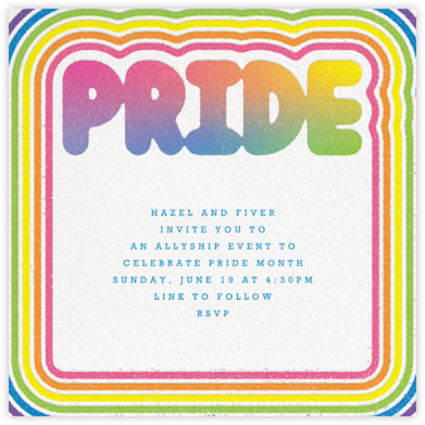 Round Rainbow - Paperless Post - Pride Party Invitations