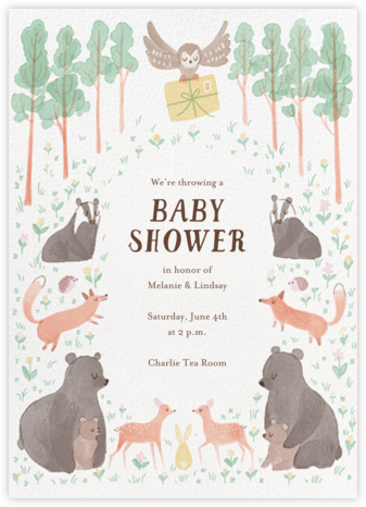 Precious Package - Paperless Post - Woodland Baby Shower Invitations