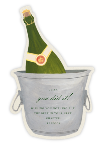 Champagne Bottle - Paperless Post - Retirement Cards