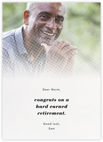 Halftone - Paperless Post - Retirement Cards