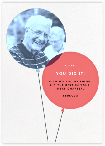 Balloon Pops - Paperless Post - Retirement Cards