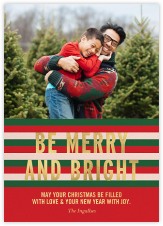 Bright Stripes Photo - kate spade new york - Christmas Cards