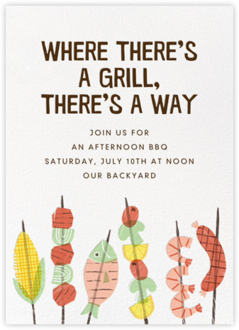 Skewered - Paperless Post - BBQ Invitations