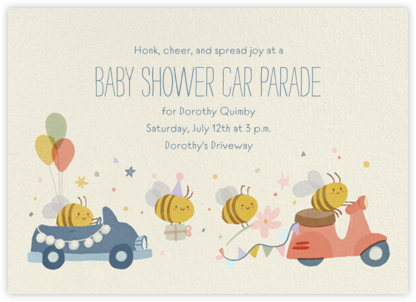 Bee Parade - Paperless Post - Baby Shower Invitations 