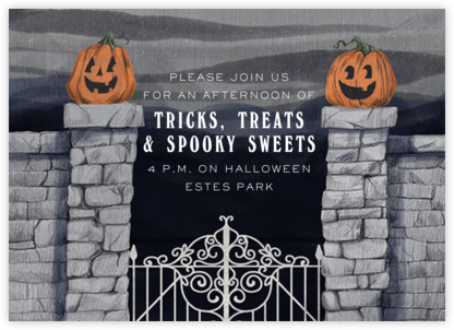 Gate Guards - Paperless Post - Halloween invitations 