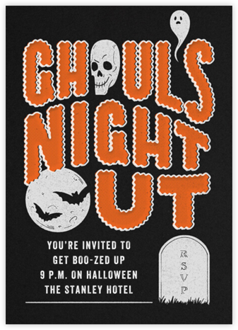 Ooh Ghoul - Paperless Post - Halloween invitations 