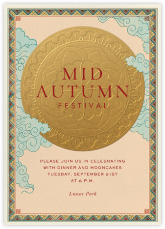 Golden Moon - Paperless Post - Mid-Autumn Festival Invitations