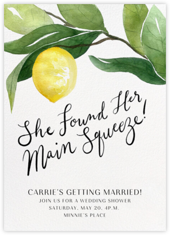 Main Squeeze - Paperless Post - Bridal Shower Invitations 