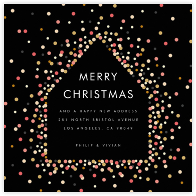 House of Sparks - Black - Paperless Post - New Address Christmas cards