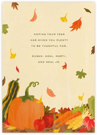 Sky Fall - Paperless Post - Thanksgiving Cards 