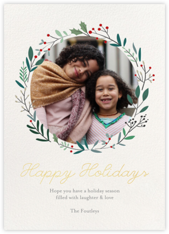 Happy Holly Photo - Little Cube - Holiday Cards 