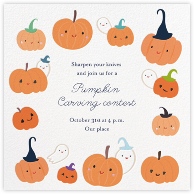 Pumpkin Posse - Little Cube - Halloween invitations 