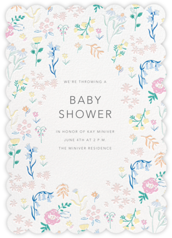 Floral Fun - Meri Meri - Baby Shower Invitations 