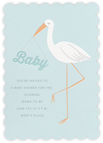 Stork Story - Meri Meri - Baby Shower Invitations 