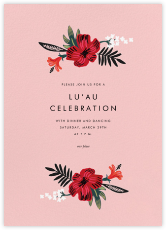 Kona Floral - Pavlova - Rifle Paper Co. - Luau party invitations