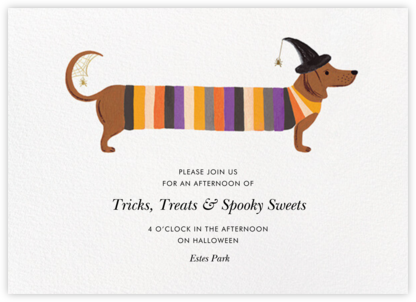 Hot Dog Halloween (Invitation) - Rifle Paper Co. - Halloween invitations 