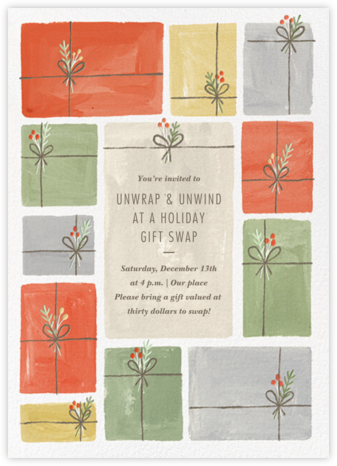 Tidy Tidings - Paperless Post - Gift Exchange Invitations