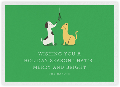 Under The Mistletoe - Paperless Post - Dog Christmas Cards