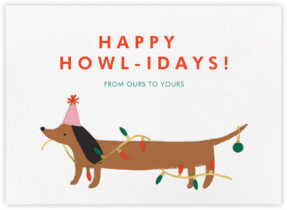 Seasonal Sausage - Meri Meri - Dog Christmas Cards