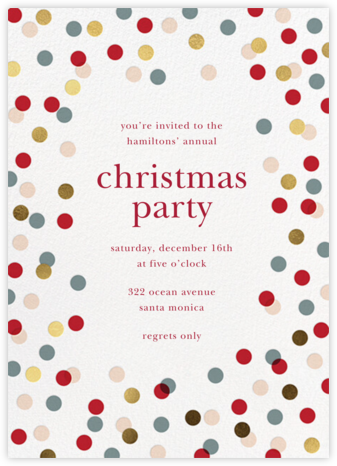 Spotted Out - Sugar Paper - Christmas party invitations