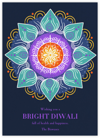 Bright Rangoli - Paperless Post - Diwali Cards