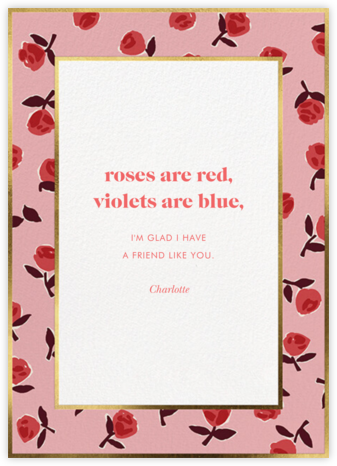 Prim Roses - Pink - kate spade new york - Valentine's Day Cards