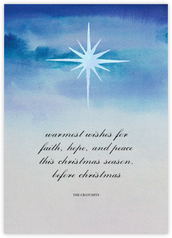 Star of Bethlehem - Happy Menocal - Religious Christmas Cards