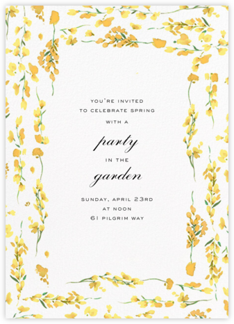 Splendid Floral - Lemon Drop - Carolina Herrera - Spring Party Invitations