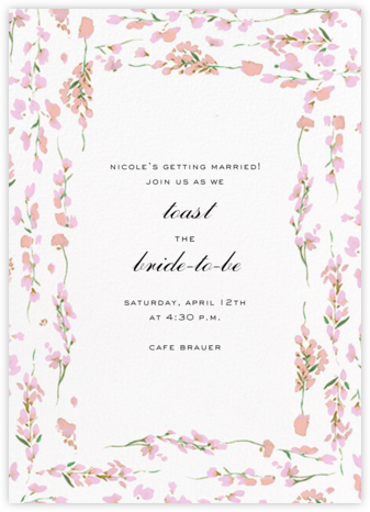 Splendid Floral - Carnation - Carolina Herrera - Bridal Shower Invitations 
