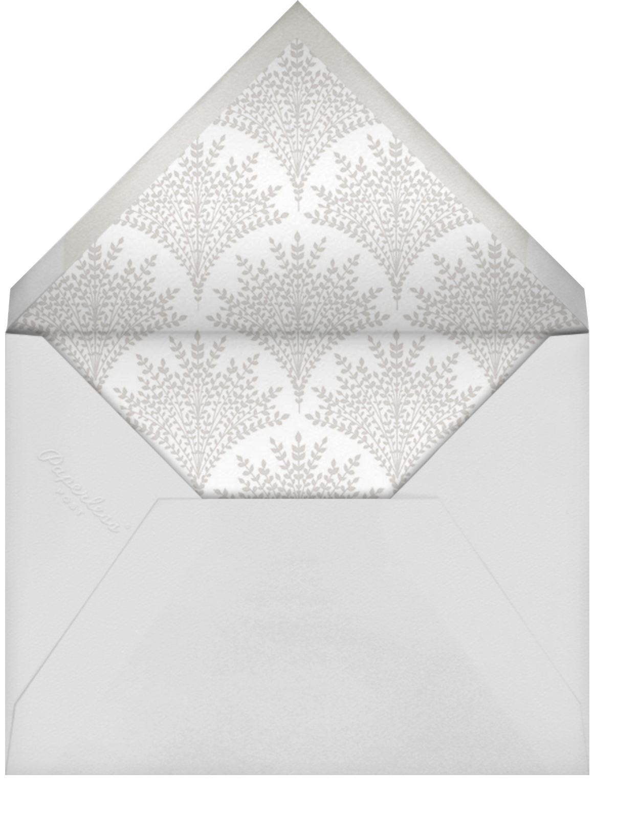 Fanned Frond (Invitation) - White - Carolina Herrera - Envelope