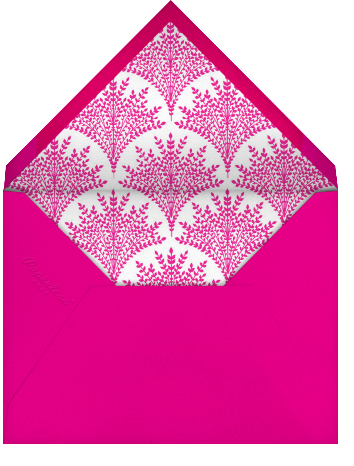 Fanned Frond - Bright Pink - Carolina Herrera - Envelope