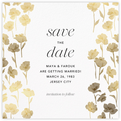 Magic Garden - Gold - Carolina Herrera - Wedding Save the Dates