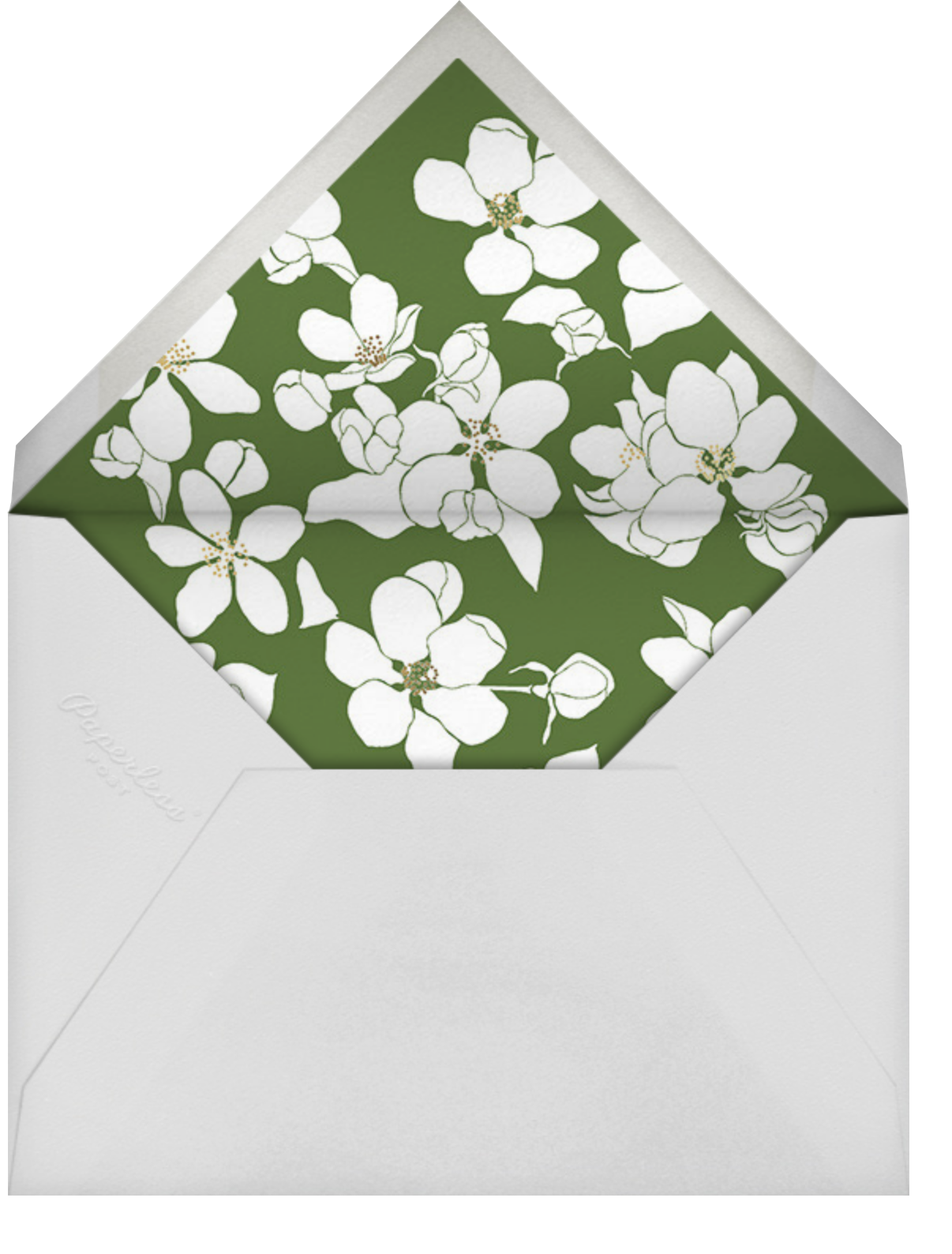 Golden Magnolias (Invitation) - Olive - Carolina Herrera - Envelope