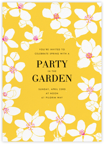 Golden Magnolias - Citrus - Carolina Herrera - Spring Party Invitations