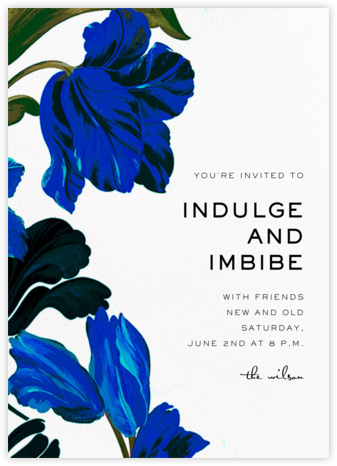 Painted Tulip - Lapis - Carolina Herrera - Carolina Herrera invitations