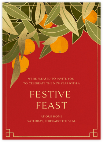 Tangerine Tree - Paperless Post - Lunar New Year Invitations