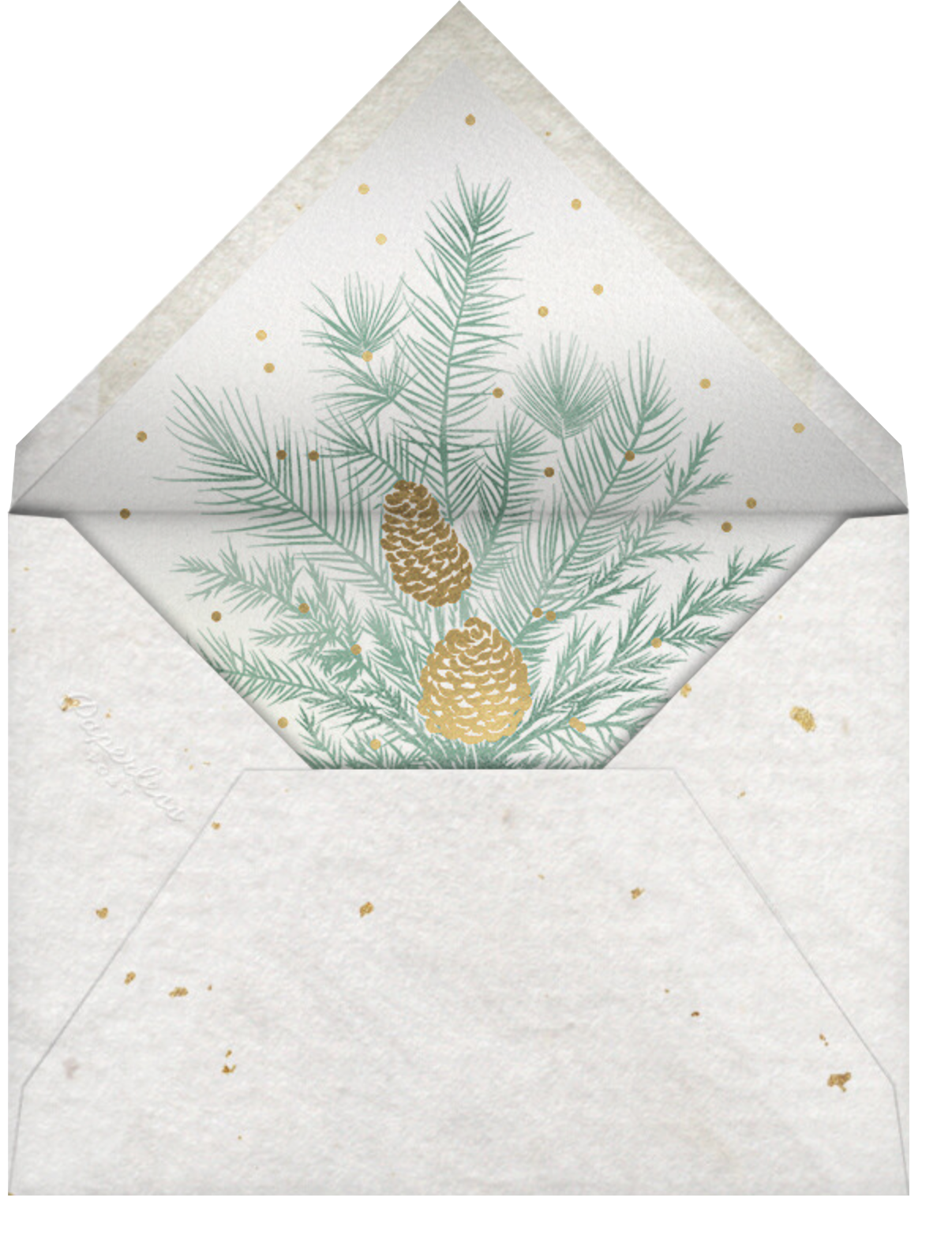 Holiday Partridge Square - Gold - Paperless Post - Envelope