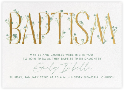 Blessed Baptism - Paperless Post - Christening Invitations