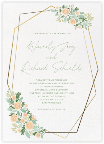 Heptagon - Paperless Post - Rustic wedding invitations 