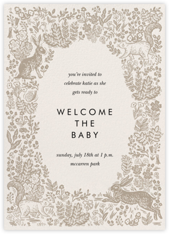 Fable Wreath - Rifle Paper Co. - Baby Shower Invitations 